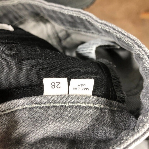 Helmut Lang Jeans Womens 28 Moto Skinny Gray Stretch Made in USA 31x28 Designer - Picture 12 of 14